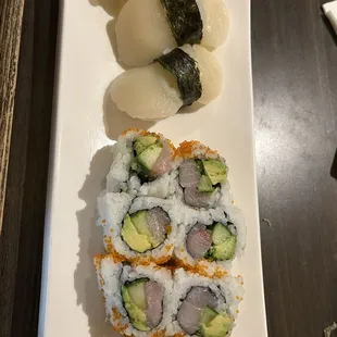 Scallops and yellow tail