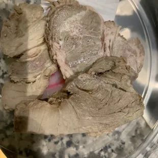 disgusting chicken served in Tokio&apos;s ramen bowl