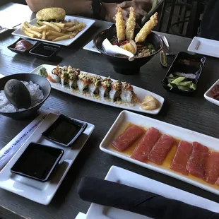 Filet Mignon Hot Rock &amp; Ahi Tuna Hot Rock &amp; Tempura Shrimp Ramen