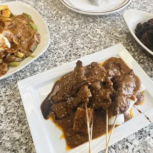 Gado gado, sate kambing &amp; beef rendang