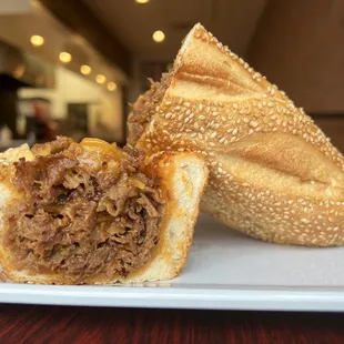 the inside of a sandwich