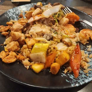 a plate of food on a table
