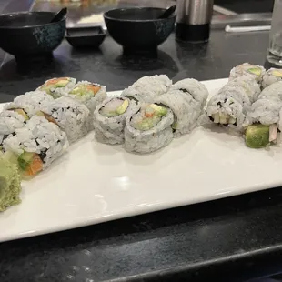 Alaska Roll, and 2 California Rolls