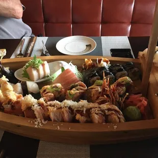 Sushi, sashimi and rolls