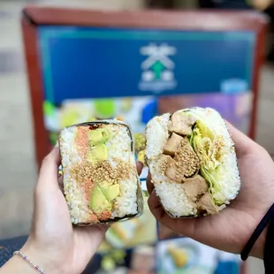 Salmon Avocado, Teriyaki Chicken