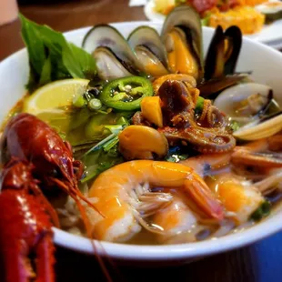 Spicy pho broth w ur imagination! Delicious!