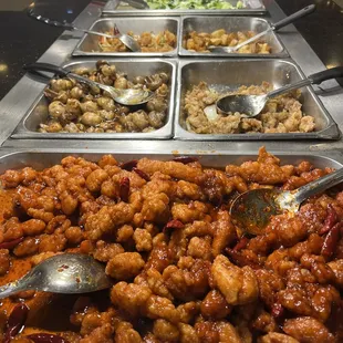 a variety of food items