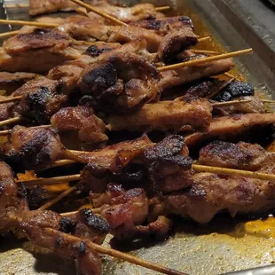 skewered meat on a stick