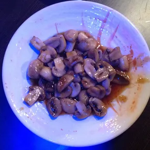 Side Order Mushrooms, $2.59. Very good with a tasty sauce.