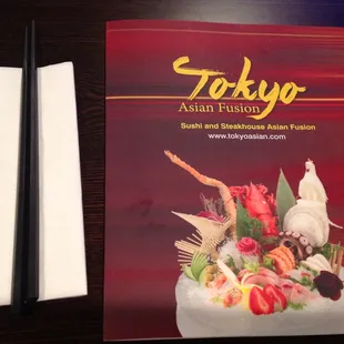 (Non-wood) chop sticks at each place setting during grand opening. (They've already stopped putting them out 1-8-16)