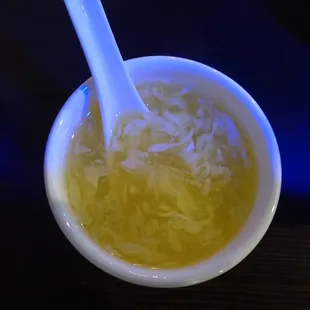 Egg Drop Soup $2.00 ( extra charge, choice of onion or miso soup comes with meal)