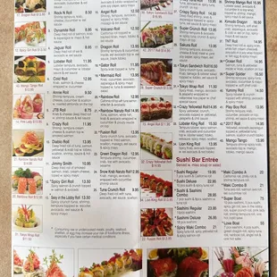 (･‿･) /ﾟ*:｡ﾟ And for the sushi lovers like us! Menu as of 05/10/2023. ｡ﾟ \ (･‿･)