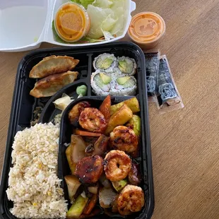 $15 Shrimp Teriyaki Tokyo Lunch Bento Box. Decent deal.