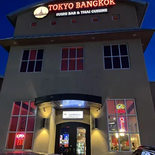 Tokyo Bangkok.  Outside, front of restaurant.