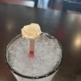 Water (They make little roses on their straw paper) 3