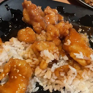 We ate most of the sesame chicken before taking this photo. It was delicious!