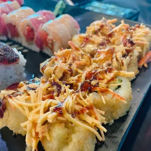 a variety of sushi