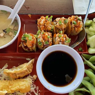 Combination #2. With star roll sushi!