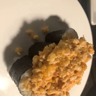Lobster and masagi roll.