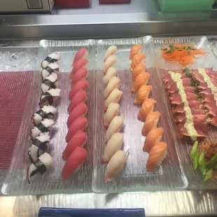 sushi and sashimi, sashimi, sushi, food