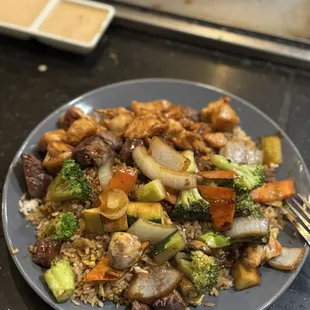 Filet mignon and Chicken Hibachi