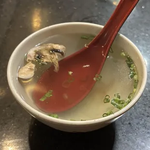 Clear soup