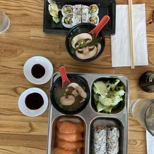 Veggie Roll, Miso Soup, Bento Box lunch!