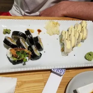 Spider and yamagoro rolls. $11 and $14