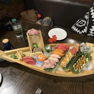The sushi and sashimi for two!