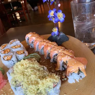sashimi, sushi, sushi and sashimi, food