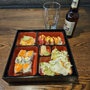 interior, sushi and sashimi