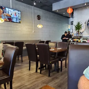 It's very quiet and comfy in here. The owners are very inquisitive and desiring to make your experience the best.