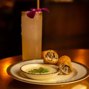 Brisket Egg Rolls at San Antonio Riverwalk Restaurant, Tokyo Cowboy
