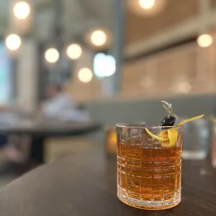 An old-fashioned (also $7 during happy hour)