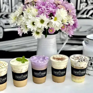 Specialty Coffee:
Salted Caramel, Mint, Japanese Ube, Hazelnut, &amp; Banana