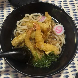 Shrimp tempura Udon