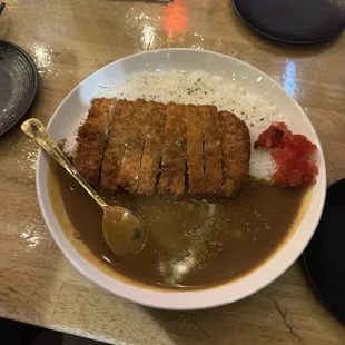Japanese chicken curry katsu