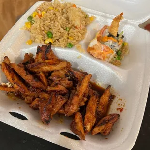 Thai chicken, garlic fried, 49er Roll!!!