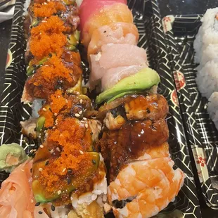Dragon Roll  Rainbow Roll