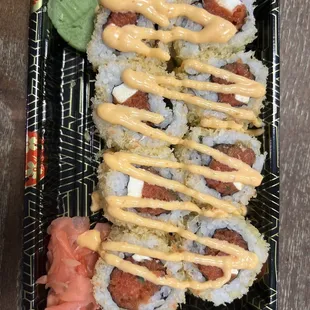 Supposed to be a crunchy spicy tuna roll.