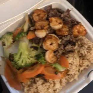 Teriyaki Shrimp and Steak