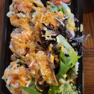 Spicy soft shell crab roll