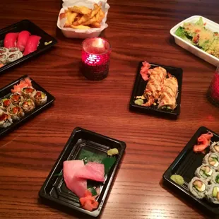 sashimi, sushi and sashimi, food, sushi