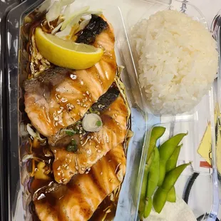 Salmon teriyaki