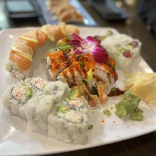 sushi, sashimi, sushi and sashimi, food