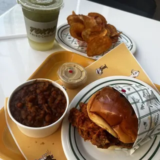 BBQ Baked Beans w/Chicken.