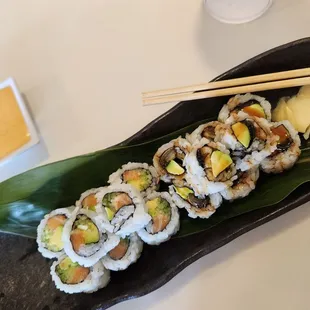 Alaskan roll and Eel Avo roll
