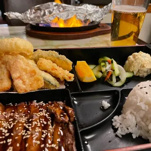 Beef Teriyaki Combo / Love Fire Roll