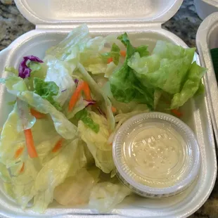 Bento box b salad.