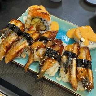 Fresh eel and other sushi rolls!